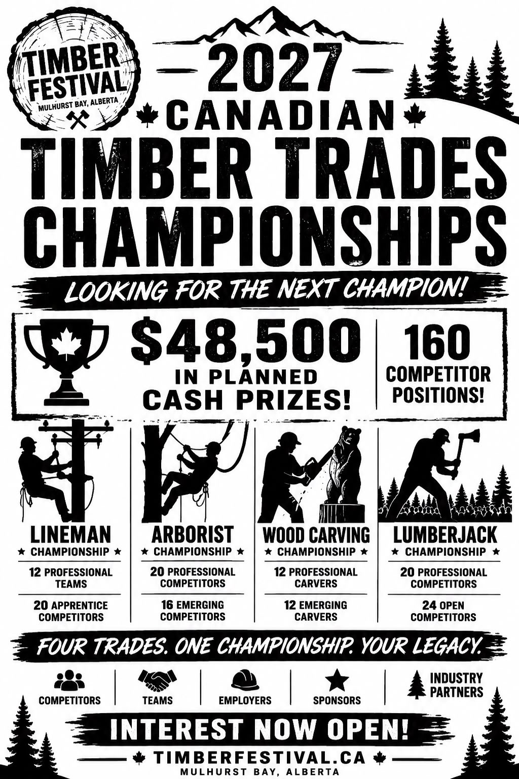 2027 Canadian Timber Trades Championships poster